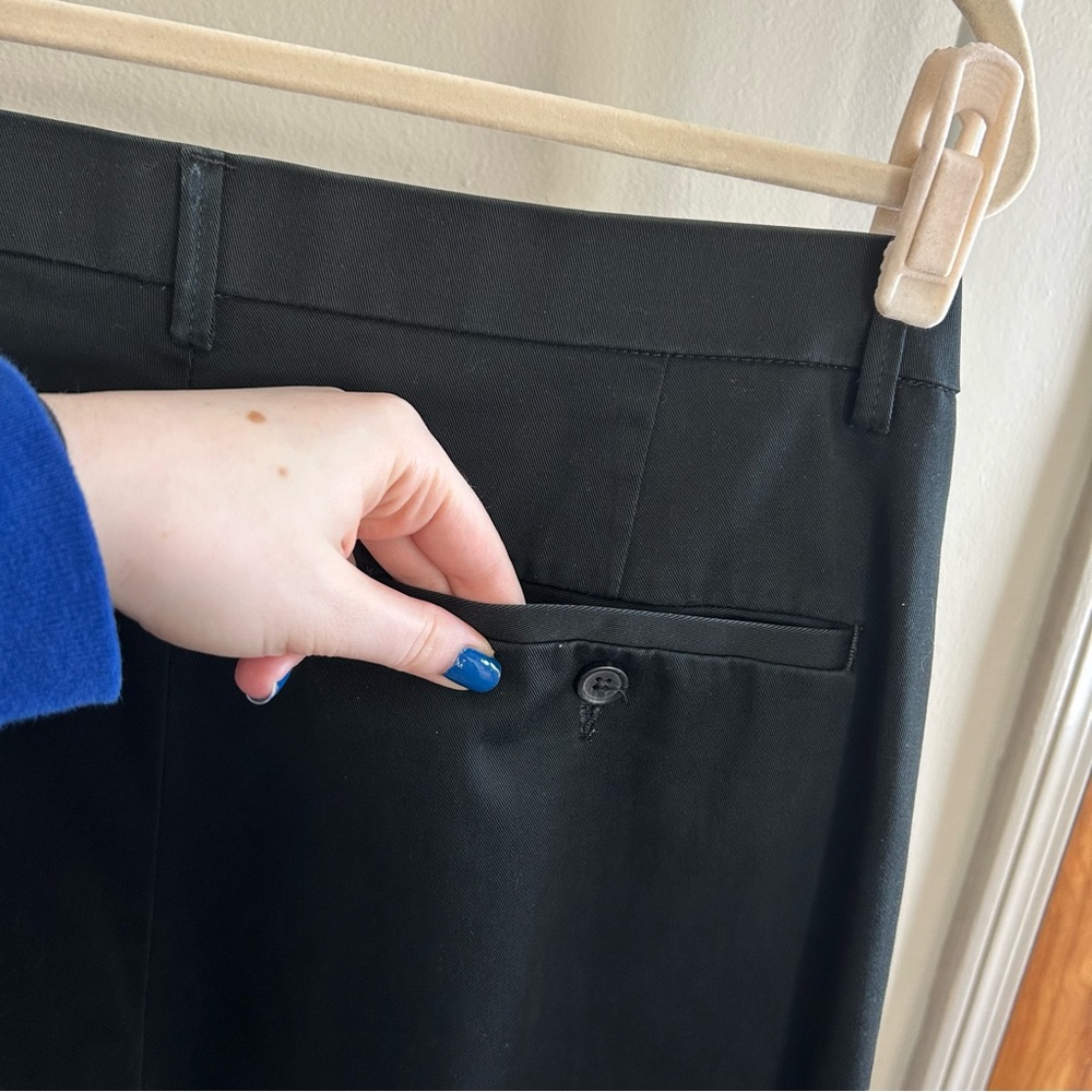 ⭐️ BUNDLE of 2 Haggar Clothing men’s straight fit premium no iron black pants - Picture 4 of 11
